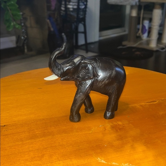 Majestic Black Elephant Sculpture - Picture 3 of 6